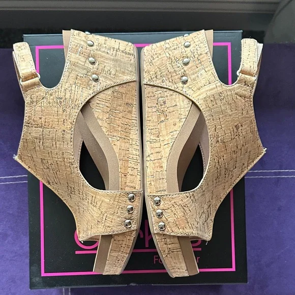 Corky’s Glitter Cork Wedge Sandals size 9 - Picture 2 of 7